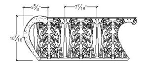 2D View image of Plaster Ornament / Leaf DC805-39A
