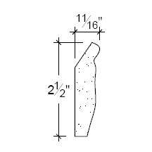 Side View image of Plaster Ornament / Leaf DC805-41A
