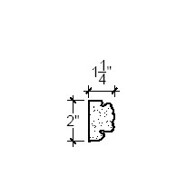 Side View image of Plaster Ornament / Leaf DC805-42A