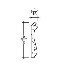 Side View image of Plaster Ornament / Leaf DC805-47A