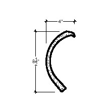 Side View image of Plaster Ornament / Leaf DC805-49A