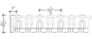 2D View image of Plaster Ornament / Leaf DC805-52A