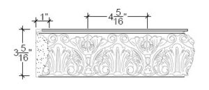 2D View image of Plaster Ornament / Leaf DC805-53A
