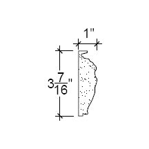 Side View image of Plaster Ornament / Leaf DC805-53A