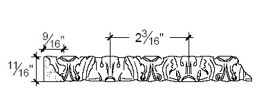 Plaster Ornament / Leaf DC805-54A