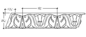 2D View image of Plaster Ornament / Leaf DC805-55A