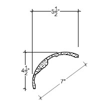 Side View image of Plaster Ornament / Swag DC806-01A