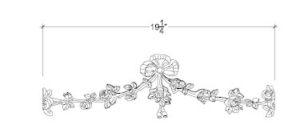 2D View image of Plaster Ornament / Swag DC806-01B