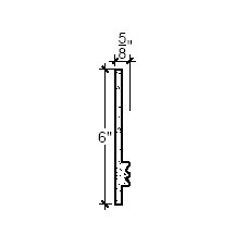 Side View image of Plaster Ornament / Swag DC806-02A