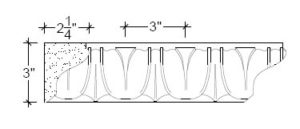 2D View image of Plaster Ornament / Lamb Tongue DC807-02A