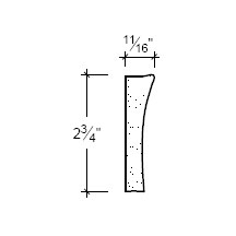 Side View image of Plaster Ornament / Lamb Tongue DC807-08A