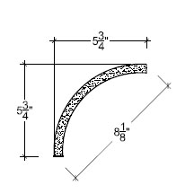 Side View image of Plaster Scroll / DC808-01A