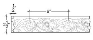 2D View image of Plaster Scroll / DC808-06A