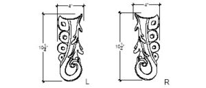 2D View image of Plaster Scroll / DC808-09A