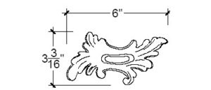 2D View image of Plaster Scroll / DC808-21A