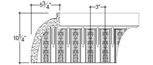 2D View image of Plaster Ornament / Flute DC809-01A