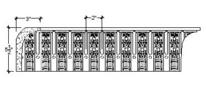 2D View of Plaster Ornament / Flute DC809-01C 2D View image of Plaster Ornament / Flute DC809-01C