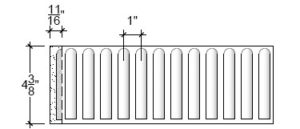 2D View of Plaster Ornament / Flute DC809-05A 2D View image of Plaster Ornament / Flute DC809-05A