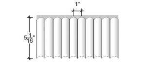 2D View image of Plaster Ornament / Flute DC809-09B