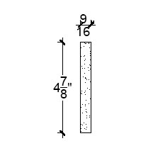 Side View of Plaster Ornament / Flute DC809-09C Side View image of Plaster Ornament / Flute DC809-09C