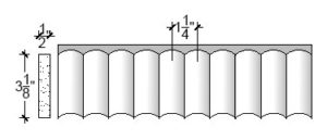 2D View image of Plaster Ornament / Flute DC809-09D