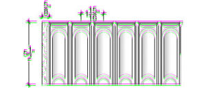 2D View image of Plaster Ornament / Flute DC809-10A