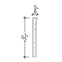 Side View image of Plaster Ornament / Flute DC809-10A