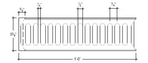 2D View image of Plaster Ornament / Flute DC809-14A