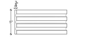 2D View image of Plaster Ornament / Flute DC809-15A