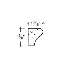 Side View image of Plaster Ornament / Dental DC810-08A