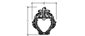 2D View of Plaster Ornament / Center DC814-17A 2D View image of Plaster Ornament / Center DC814-17A