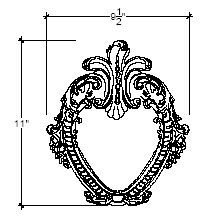 Side View of Plaster Ornament / Center DC814-17A Side View image of Plaster Ornament / Center DC814-17A