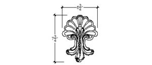 2D View image of Plaster Ornament / Center 814-18A