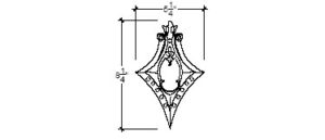 2D View of Plaster Ornament / Center 814-19A 2D View image of Plaster Ornament / Center 814-19A