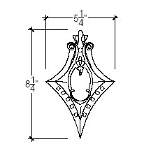 Side View of Plaster Ornament / Center 814-19A Side View image of Plaster Ornament / Center 814-19A