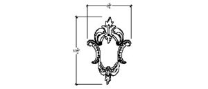 2D View of Plaster Ornament / Center DC814-20A 2D View image of Plaster Ornament / Center DC814-20A