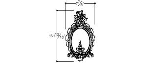 2D View of Plaster Ornament / Center DC814-21A 2D View image of Plaster Ornament / Center DC814-21A