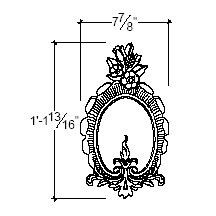 Side View of Plaster Ornament / Center DC814-21A Side View image of Plaster Ornament / Center DC814-21A