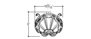 2D View image of Plaster Ornament / Shell DC816-02A