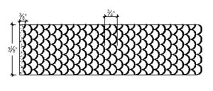2D View image of Plaster Ornament / Fish Scale DC817-01A