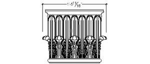 2D View image of Plaster Ornament / Capital DC818-02A