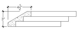 2D View of Plaster Crown Moulding – DC503-328 2D View image of Plaster Crown Moulding – DC503-328