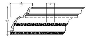 2D View image of Plaster Cornice – DC510-140