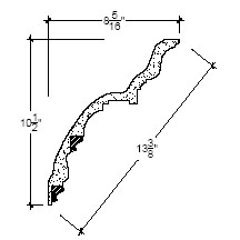 Side View image of Plaster Cornice – DC510-140