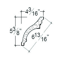 Side View image of Plaster Cornice – DC505-154