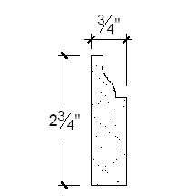 Side View image of Plaster Panel Moulding  – DC402-257