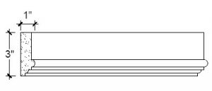 2D View image of Plaster Panel Moulding  – DC403-089