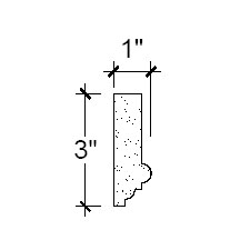 Side View image of Plaster Panel Moulding  – DC403-089