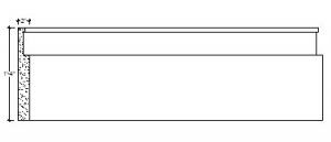 2D View image of Plaster Panel Moulding  – DC416-358