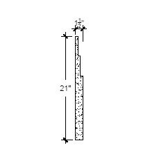 Side View of Plaster Panel Moulding – DC421-182 Side View image of Plaster Panel Moulding – DC421-182
